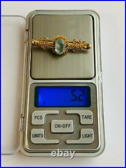 Antique Imperial Russian Filigree Rose Gold 56 14K Women Pin Brooch Jewelry 5 gr