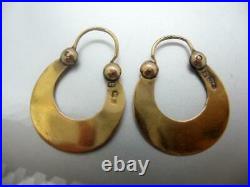 Antique Imperial Russian ROSE Gold 56 14K Women's Jewelry Earrings 3.4 gr