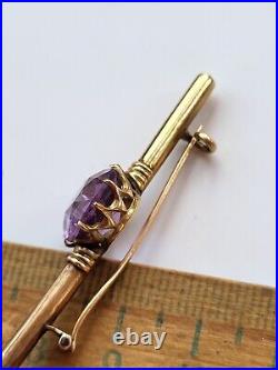 Antique Imperial Russian Rose Gold 14K Pin Brooch ORIGINAL Perfect RARE