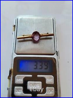 Antique Imperial Russian Rose Gold 14K Pin Brooch ORIGINAL Perfect RARE