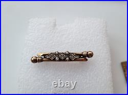 Antique Imperial Russian Rose Gold 56 14K Women Pin Brooch Jewelry