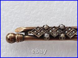 Antique Imperial Russian Rose Gold 56 14K Women Pin Brooch Jewelry