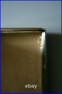 Antique Imperial Russian Silver Cigarette Case With Sapphire And Gold Accent