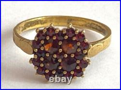Antique Imperial Solid Silver 84 Gilded BC Author`s work Garnet Ring