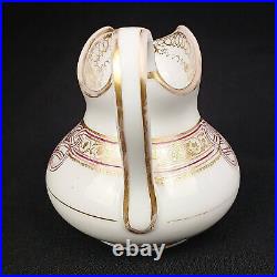 Antique Popov Russian Imperial Porcelain Factory Milk Jug Pitcher Creamer Popoff