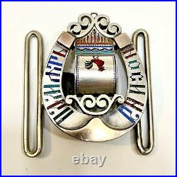 Antique Russian 84 Silver And Gold enamel Belt buckle Imperial Rare