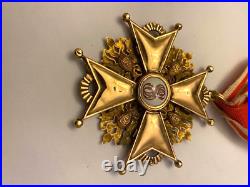 Antique Russian Imperial 56 Gold Order Of St. Stanislaus 1st Degree by Eduard
