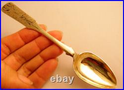 Antique Russian Imperial 84 Silver Spoon 1838 gilded