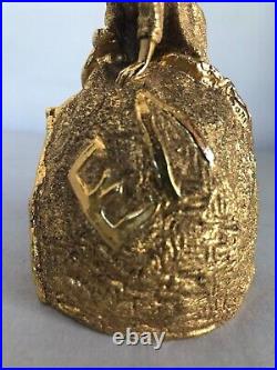 Antique Russian Imperial Gilded Bronze Bell by Lanceray