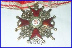 Antique Russian Imperial Order Of St. Stanislaus 3rd Class In Gold