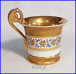Antique Russian Imperial Porcelain BARAKOVKA Cup Saucer Trio MINT