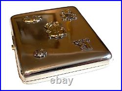 Antique Russian Imperial Silver & Gold Monogram Cigarette Case Circa 1908 -1917