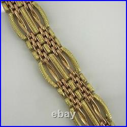Antique Russian UNISEX two colors Gold Woven Bracelet, Moscow 1908-1917