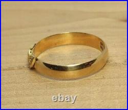 Antique Solid Gold 56 14K Ring Imperial Russia Kiev 1910 Small Diamonds