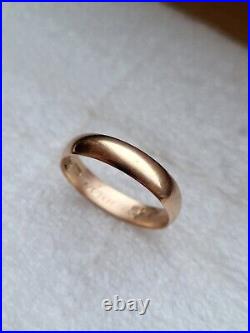 Antique Tsarism Imperial 14K Gold Wedding Ring / Band 56 Zolotnik CB RARE 4.59g