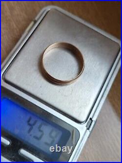 Antique Tsarism Imperial 14K Gold Wedding Ring / Band 56 Zolotnik CB RARE 4.59g