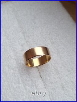 Antique Tsarism Imperial 56/14K Gold Wedding Ring Zolotnik BZ RARE 1900 years