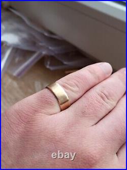Antique Tsarism Imperial 56/14K Gold Wedding Ring Zolotnik BZ RARE 1900 years