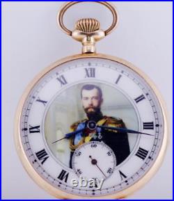 Antique WWI Era Imperial Russian Officer's Award 14k Gold Pocket Watch Boxed
