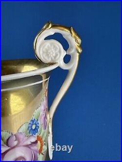 Antique c. 1810 Gardner Imperial Russian Porcelain Empire Cup & Saucer Set