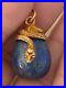 Antique lapis lazuli Imperial Egg with silver gilt mount Stamped 84