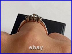 Antique rare Imperial R. Era Faberge 18k 72? Diamonds Ladies Ring Author`s
