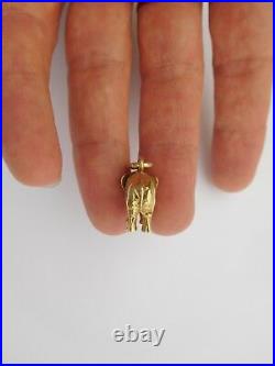 Authentic Original Faberge 14K 56 Gold August Holmström Elephant Pendant Charm