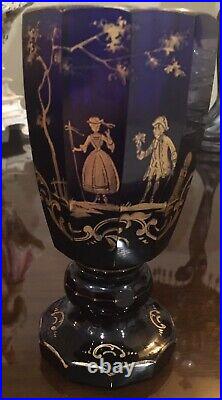 BEAUTIFUL ANTIQUE IMPERIAL RUSSIAN GILDED GLASS BEAKER CUP GOBLET early 19 Pokal