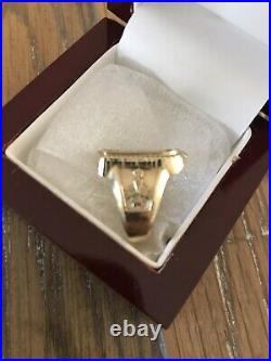 Beautiful Imperial Russian Solid 10k Gold Signet Ring With Antiquing