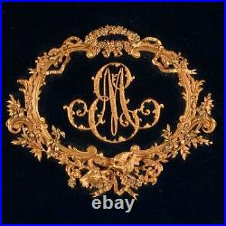 C1825 Velvet Photograph Album Russian Royal Family Gold Clasps Monogram