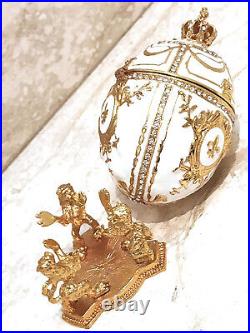 Christmas Russian eggs Faberge Eggs Imperial Royal Swarovski Wreath Jewelry SET