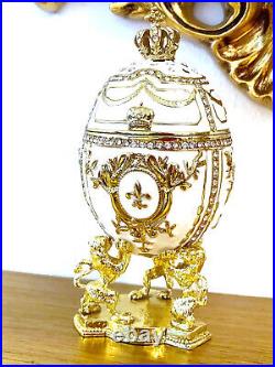 Christmas Russian eggs Faberge Eggs Imperial Royal Swarovski Wreath Jewelry SET