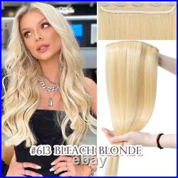 Clip In One Piece Russian Remy Human Hair Extensions 100% Real Hairpiece 5Clips