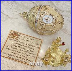 Designer Faberge Eggs Imperial Egg Russia 24k GOLD Swarovsk Diamond HANDMADE 5ct
