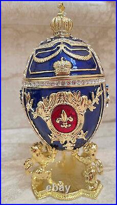 Designer Faberge Eggs Imperial Royal Russia 24k GOLD Swarovski Diamond HANDMADE