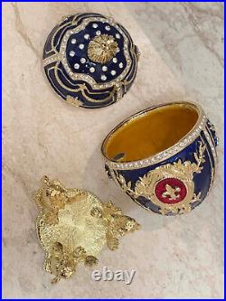 Designer Russian Easter Egg Faberge Eggs Imperial Royal Handmade 24k GOLD Swarov