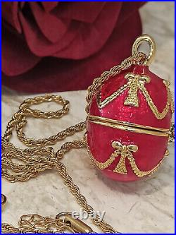 Easter Egg Jewelry SET Faberge egg Necklace & bracelet Topaz 24k Gold HM Fabergé