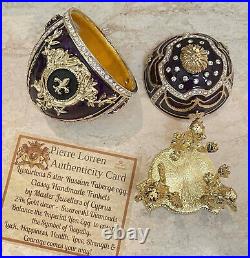 Exquisite Keepsake Box Faberge egg Jewelry box Imperial Royal Fabrege egg 24K HM