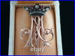 FABERGE Era Imperial Russian 56 Gold Royal Stick Pin Romanov Duchess FEDOR LORIE