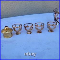 Faberge Art's Apllied Craft LTD Vodka Bottle & glass cups Imperial Colection (5)