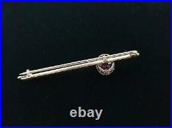 Faberge Brooch Pin Imperial Russian 14K Gold 56 Burma Ruby Mine Diamond Jewelry
