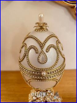 Faberge Eggs Imperial Royal Russian Faberge Egg Trinket box 24k Gold GEm