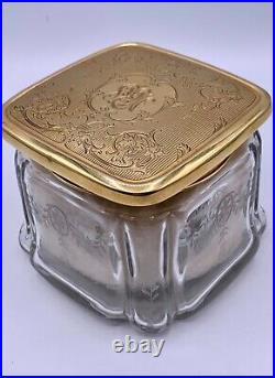 Fabergé HENRIK WIGSTRÖM Russian Imperial 56 Gold Baccarat Royal Powder Box