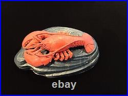 Faberge Hardstone Royal Imperial Russian 84 Silver Lobster Agate Carving FABERGÉ