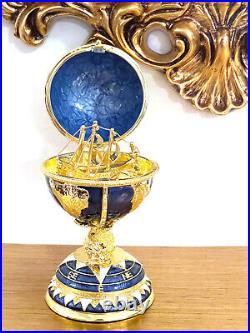 Faberge Imperial Collection Faberge egg Graduation Gift for Him 24k Gold Swarovs