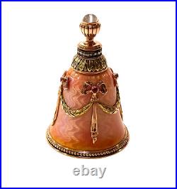 Faberge Imperial Jeweled Multi Color 14k Gold & Guilloche Perfumer