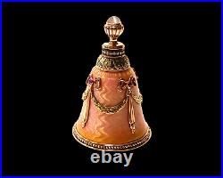 Faberge Imperial Jeweled Multi Color 14k Gold & Guilloche Perfumer