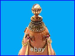 Faberge Imperial Jeweled Multi Color 14k Gold & Guilloche Perfumer