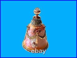 Faberge Imperial Jeweled Multi Color 14k Gold & Guilloche Perfumer