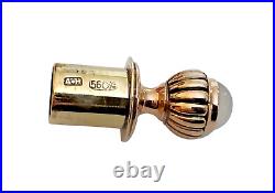 Faberge Imperial Jeweled Multi Color 14k Gold & Guilloche Perfumer